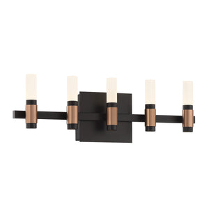 Eurofase - 45236-013 - ALBANY-VAN-5LT-BRBM-WH - ALBANY - Brass-Black