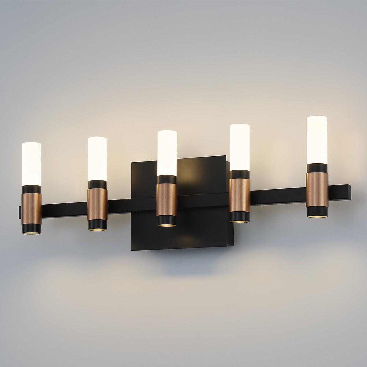 Eurofase - 45236-013 - ALBANY-VAN-5LT-BRBM-WH - ALBANY - Brass-Black
