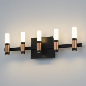 Eurofase - 45236-013 - ALBANY-VAN-5LT-BRBM-WH - ALBANY - Brass-Black