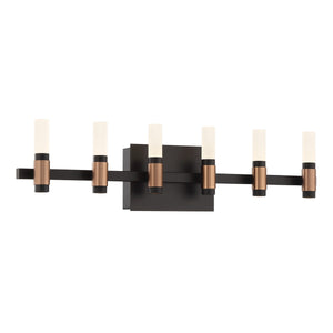Eurofase - 45237-010 - ALBANY-VAN-6LT-BRBM-WH - ALBANY - Brass-Black