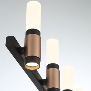 Eurofase - 45238-017 - ALBANY-VAN-6LT-BRBM-WH - ALBANY - Brass-Black