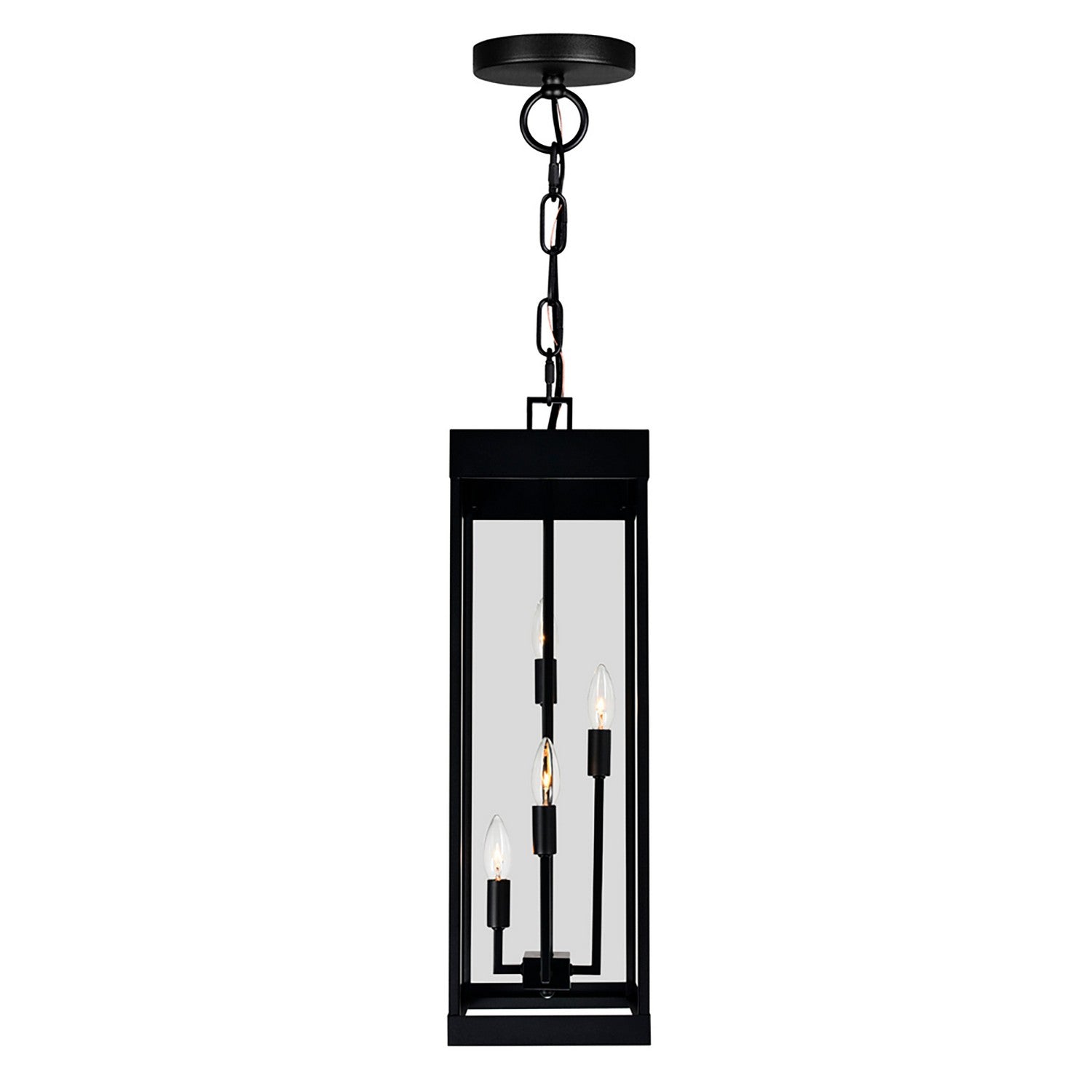 CWI Lighting - 1695P8-4-101 - Four Light Outdoor Hanging Lantern - Windsor - Black