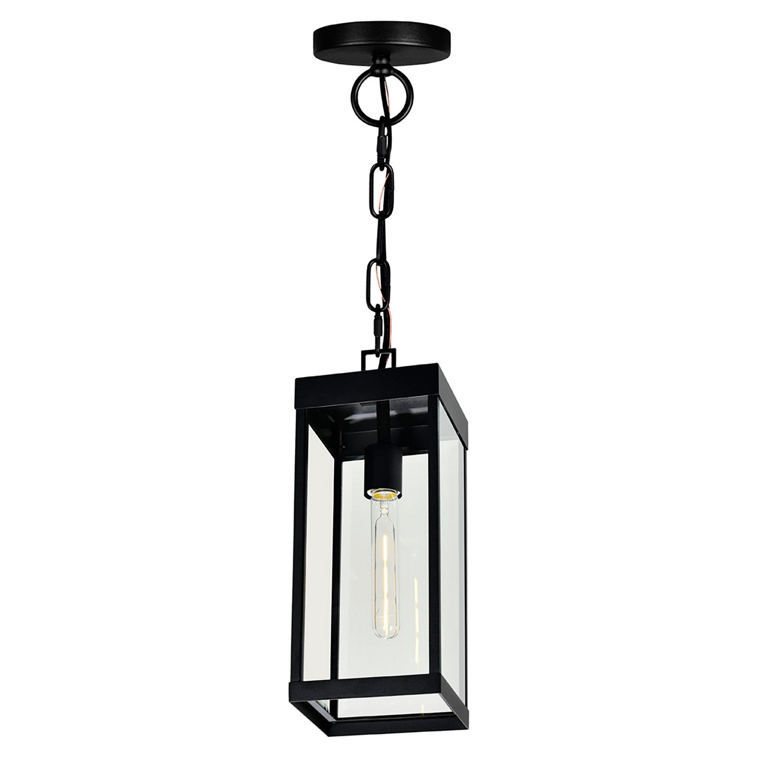 CWI Lighting - 1695P7-1-101 - One Light Outdoor Hanging Lantern - Windsor - Black