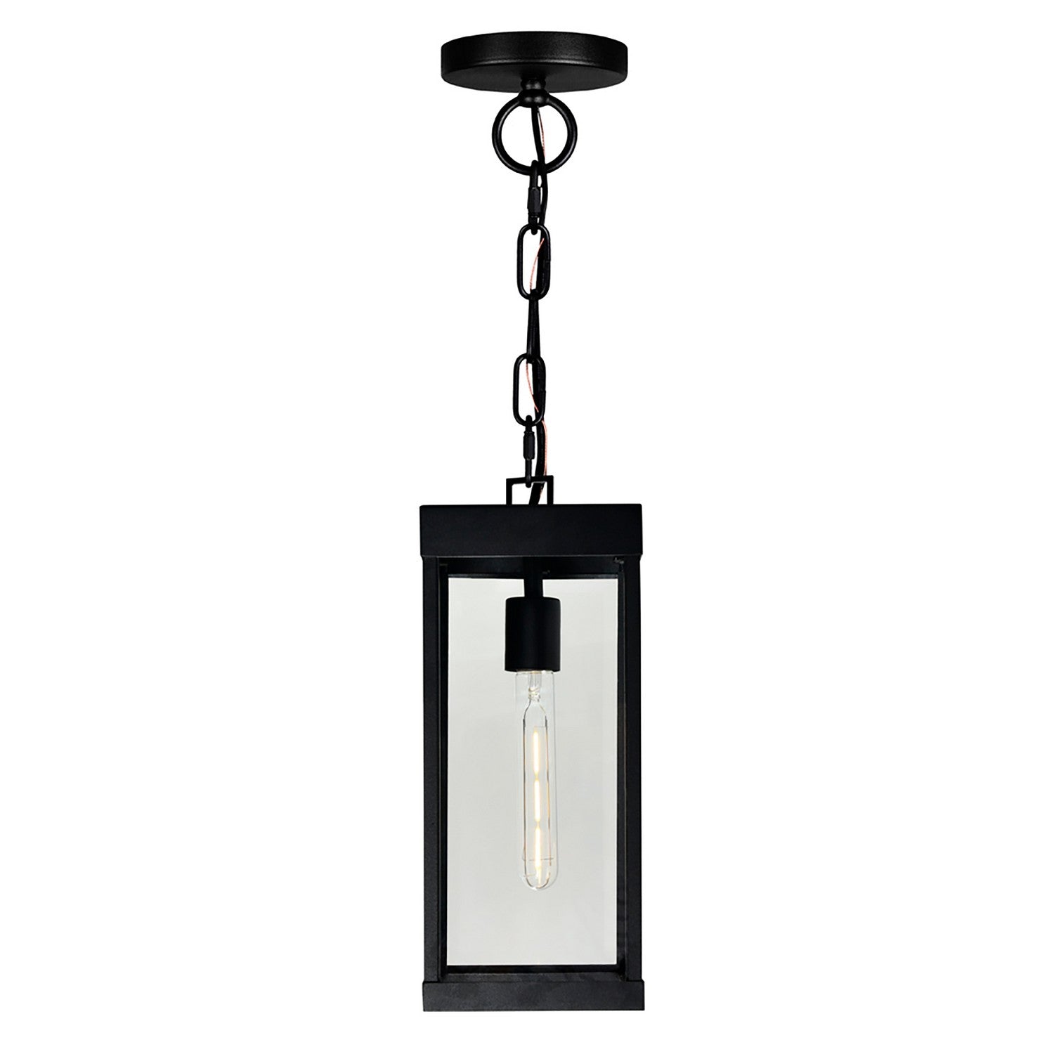 CWI Lighting - 1695P7-1-101 - One Light Outdoor Hanging Lantern - Windsor - Black