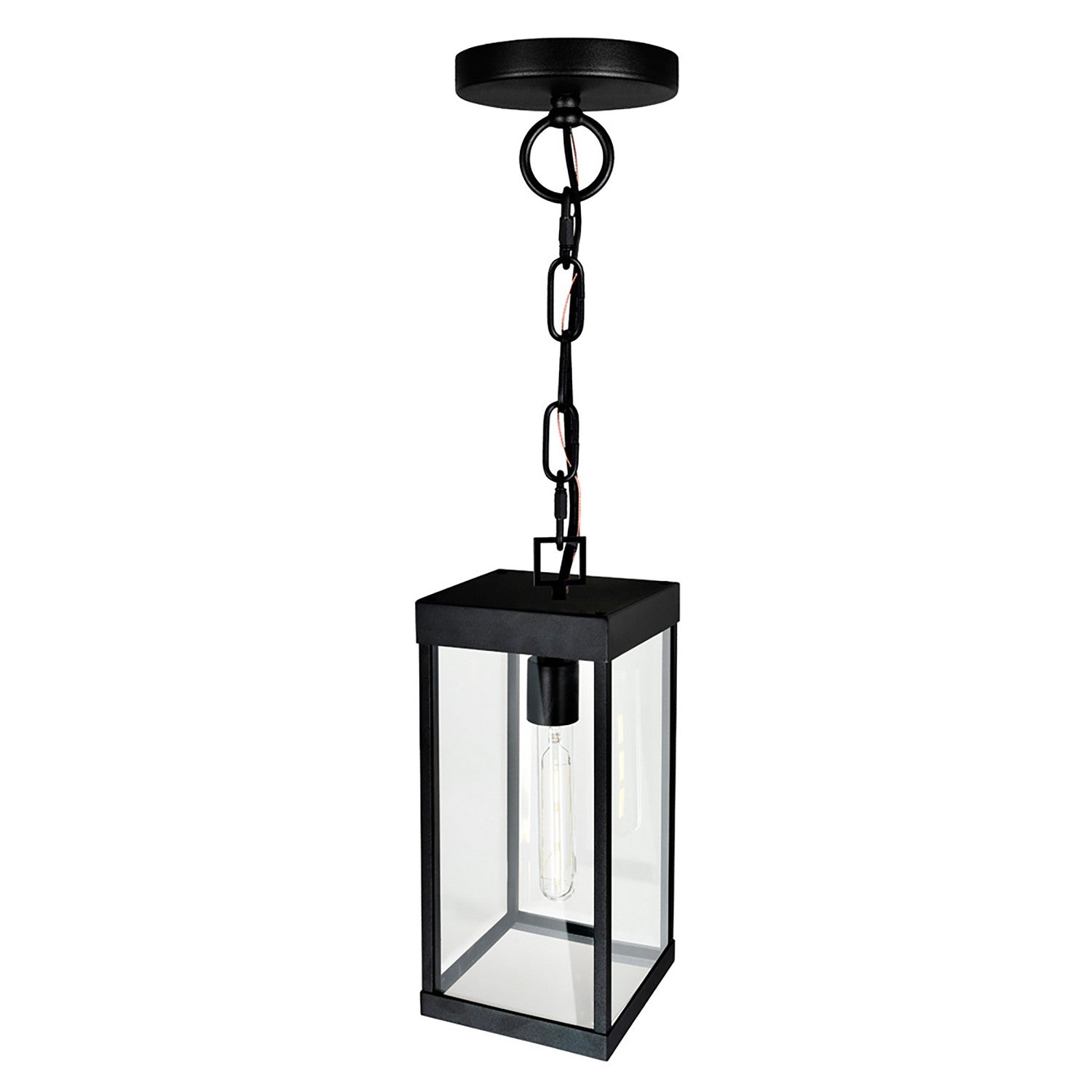 CWI Lighting - 1695P7-1-101 - One Light Outdoor Hanging Lantern - Windsor - Black