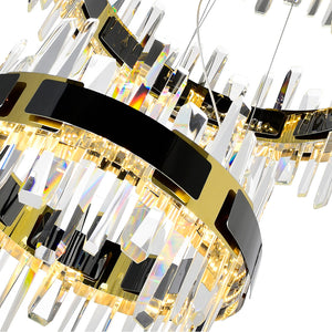 CWI Lighting - 1592P32-3-612 - LED Chandelier - Aya - Pearl Black & Titanium Gold