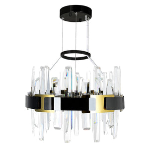 CWI Lighting - 1592P18-612 - LED Chandelier - Aya - Pearl Black & Titanium Gold