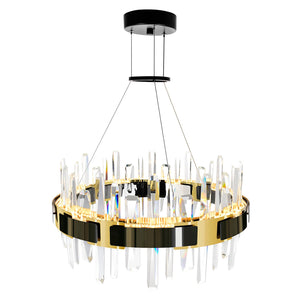 CWI Lighting - 1592P24-612 - LED Chandelier - Aya - Pearl Black & Titanium Gold