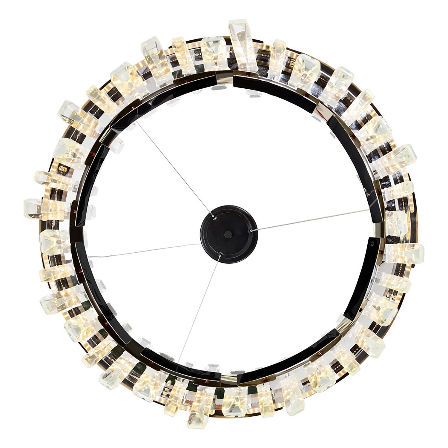 CWI Lighting - 1592P24-612 - LED Chandelier - Aya - Pearl Black & Titanium Gold