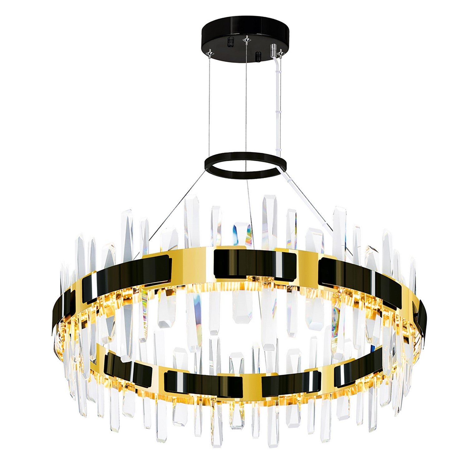 CWI Lighting - 1592P32-612 - LED Chandelier - Aya - Pearl Black & Titanium Gold