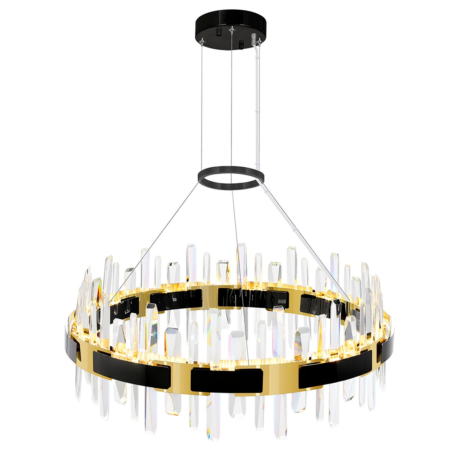 CWI Lighting - 1592P32-612 - LED Chandelier - Aya - Pearl Black & Titanium Gold