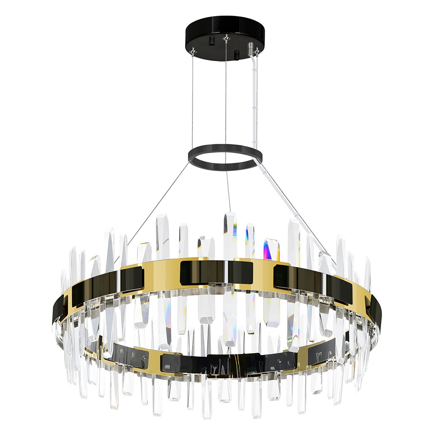 CWI Lighting - 1592P32-612 - LED Chandelier - Aya - Pearl Black & Titanium Gold