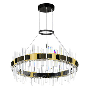 CWI Lighting - 1592P32-612 - LED Chandelier - Aya - Pearl Black & Titanium Gold