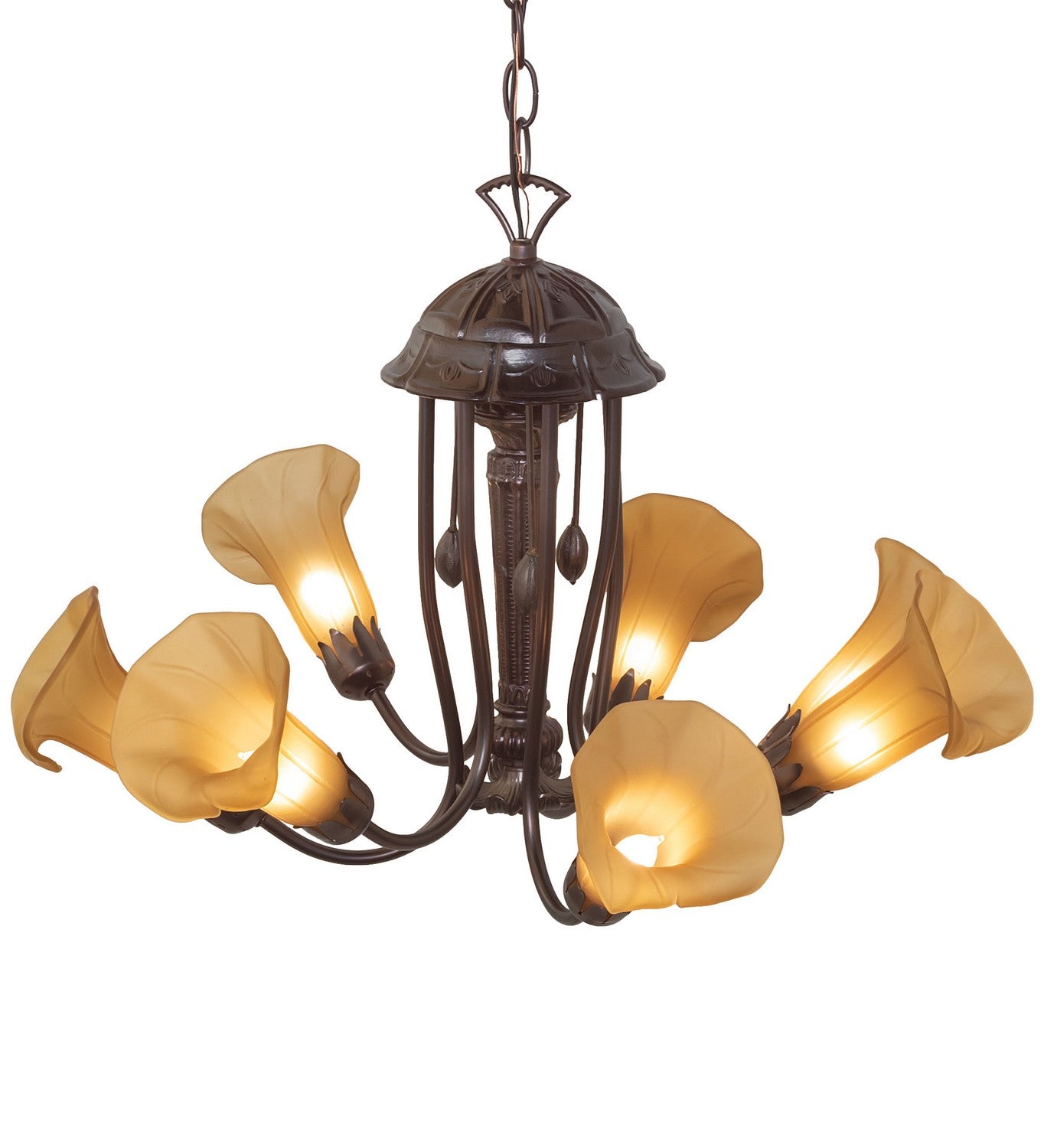 Meyda Tiffany - 251588 - Seven Light Chandelier - Amber - Mahogany Bronze