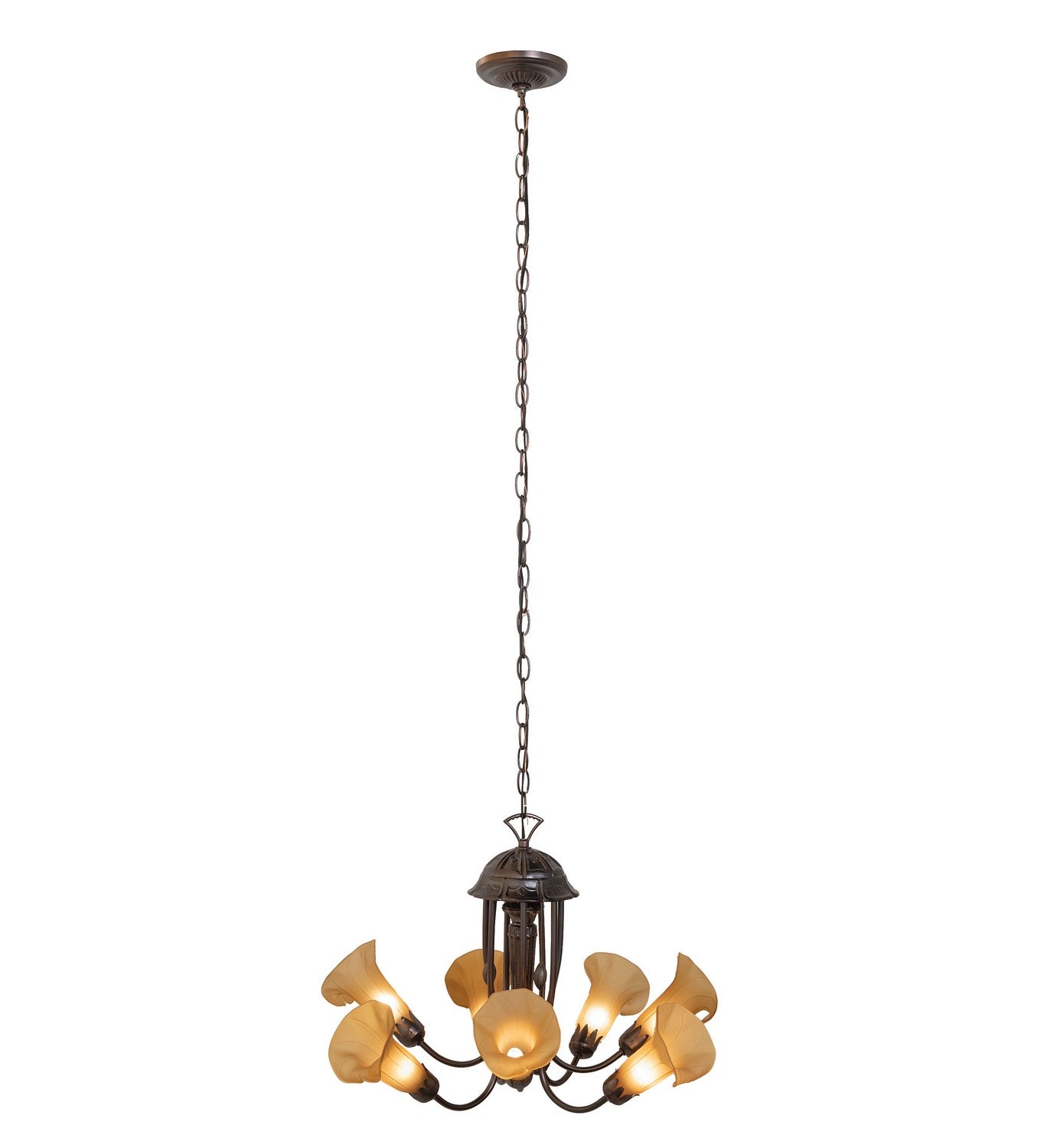 Meyda Tiffany - 251588 - Seven Light Chandelier - Amber - Mahogany Bronze