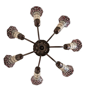 Meyda Tiffany - 251595 - Seven Light Chandelier - Stained Glass Pond Lily - Mahogany Bronze