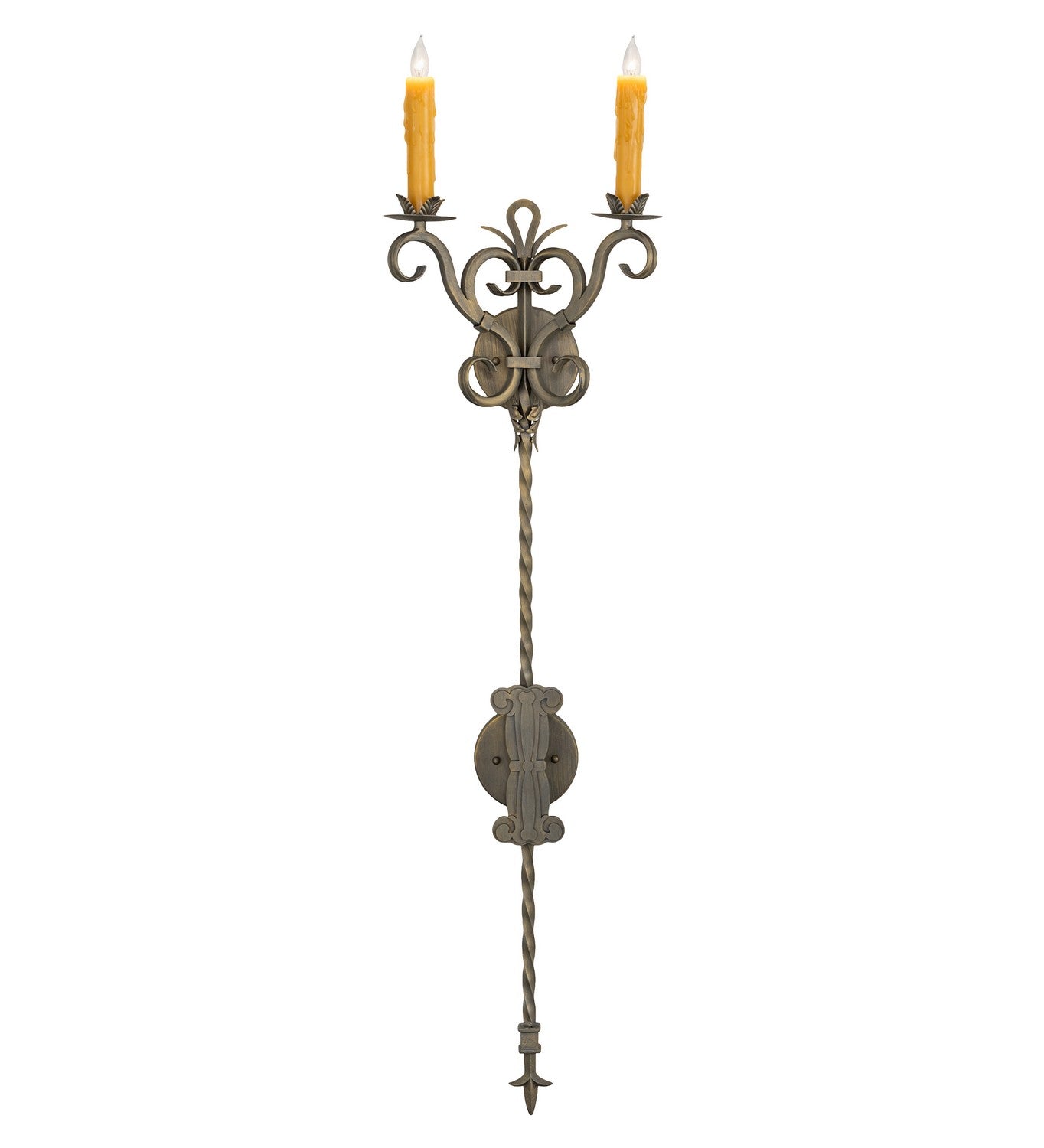 Meyda Tiffany - 255162 - Two Light Wall Sconce - Palmira - Antique Brass