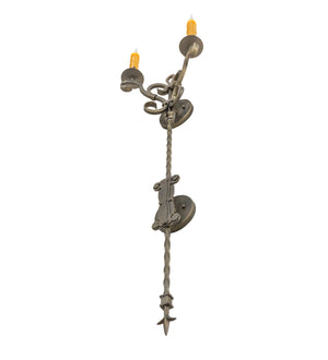 Meyda Tiffany - 255162 - Two Light Wall Sconce - Palmira - Antique Brass