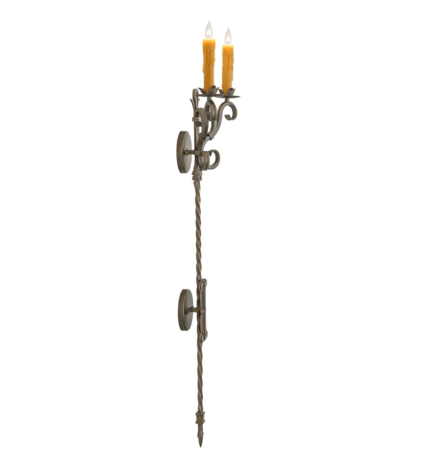 Meyda Tiffany - 255162 - Two Light Wall Sconce - Palmira - Antique Brass