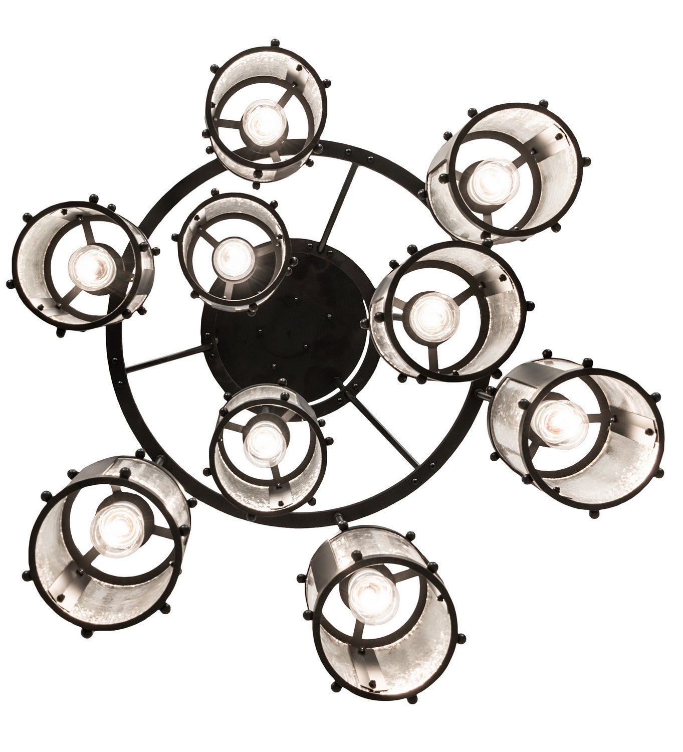 Meyda Tiffany - 257212 - Nine Light Chandelier - Cartier - Solar Black