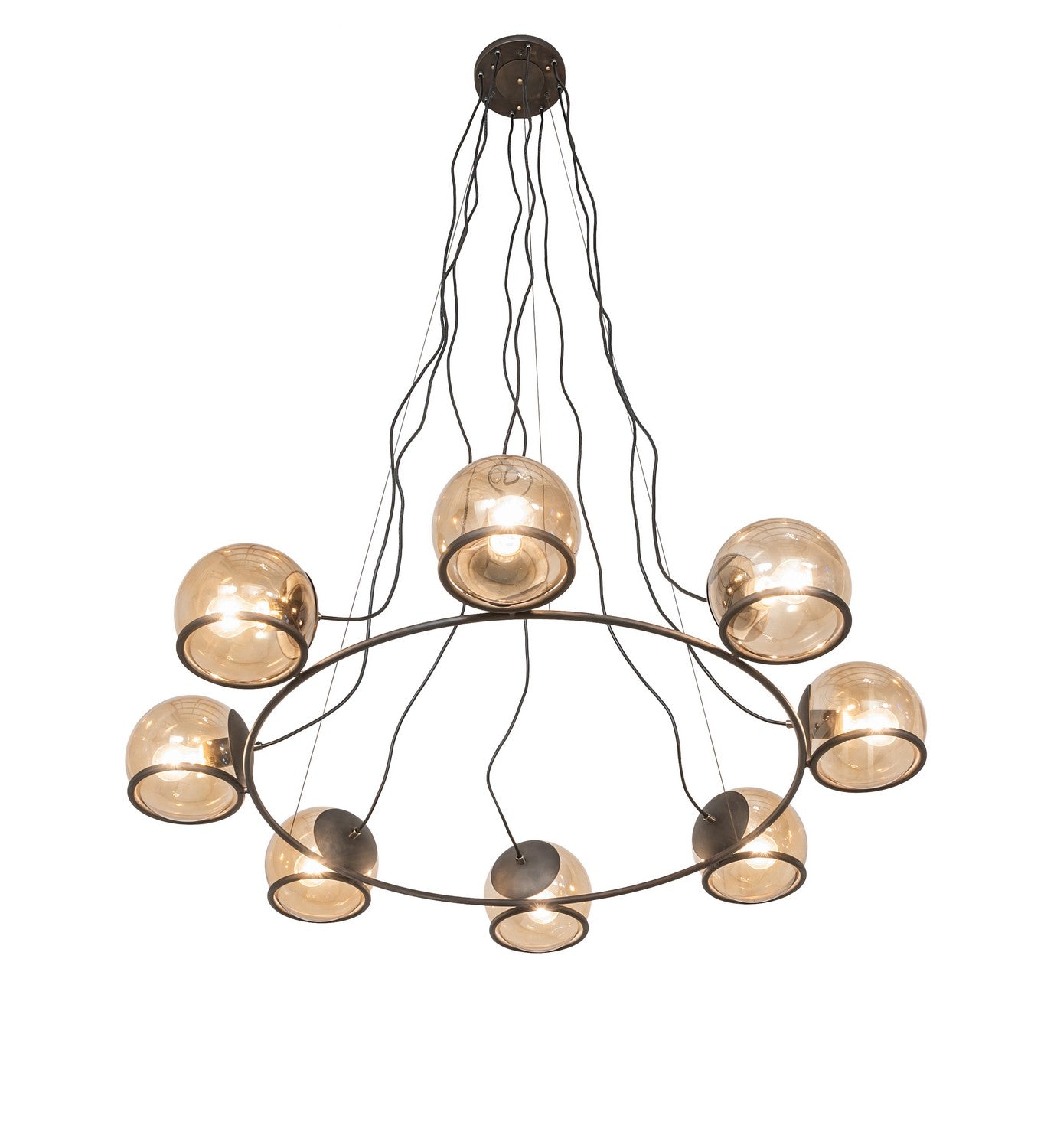 Meyda Tiffany - 259040 - Eight Light Pendant - Tyngsboro - Blackened Steel