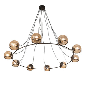 Meyda Tiffany - 259041 - Ten Light Pendant - Tyngsboro - Blackened Steel