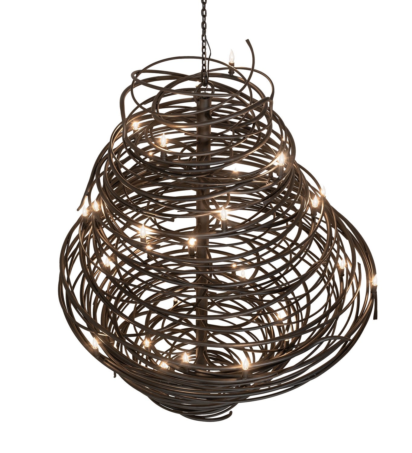 Meyda Tiffany - 260184 - LED Chandelier - Cyclone - Old Wrought Iron