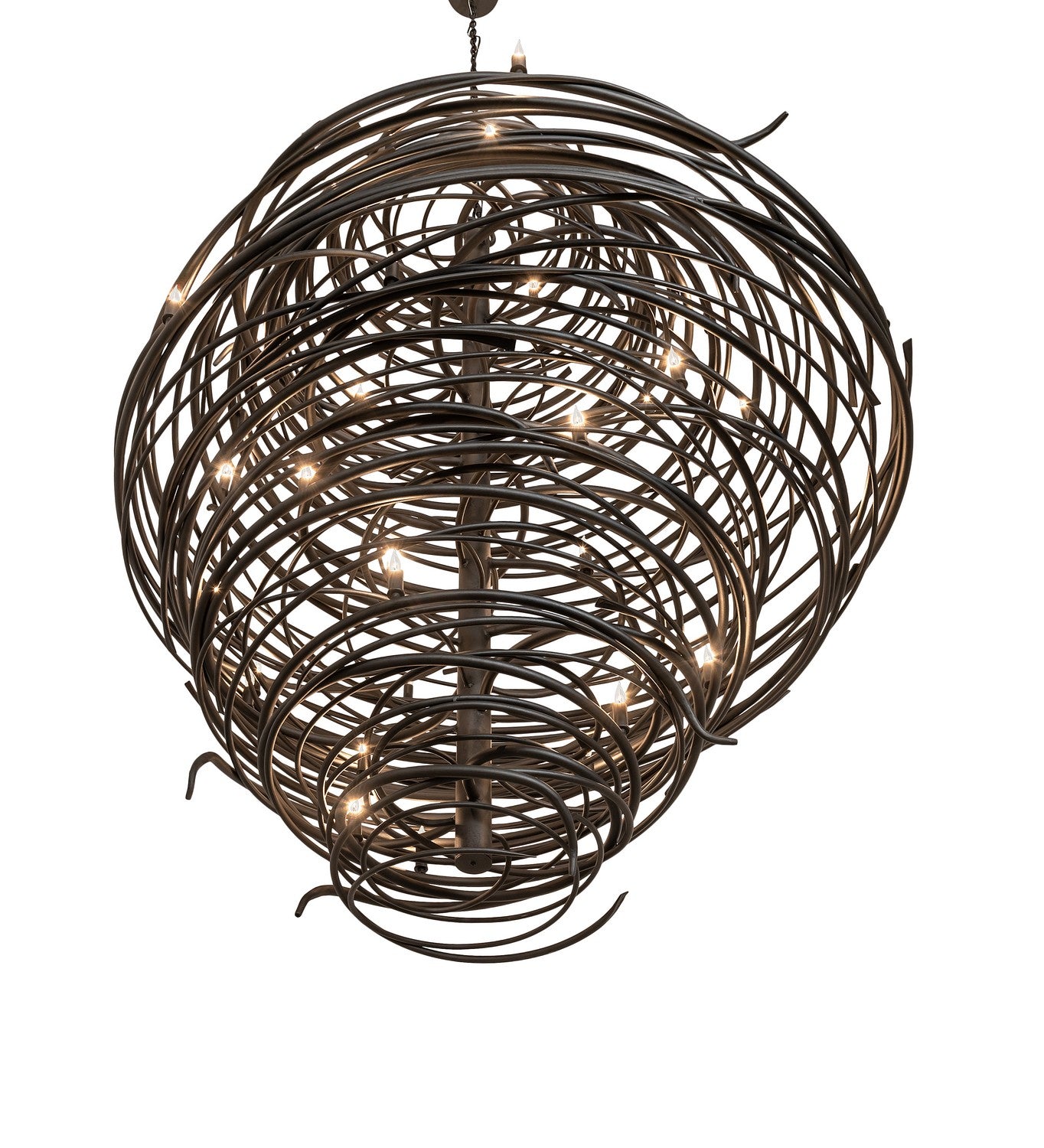 Meyda Tiffany - 260184 - LED Chandelier - Cyclone - Old Wrought Iron