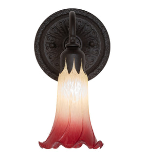 Meyda Tiffany - 260471 - One Light Wall Sconce - Seafoam/Cranberry - Oil Rubbed Bronze