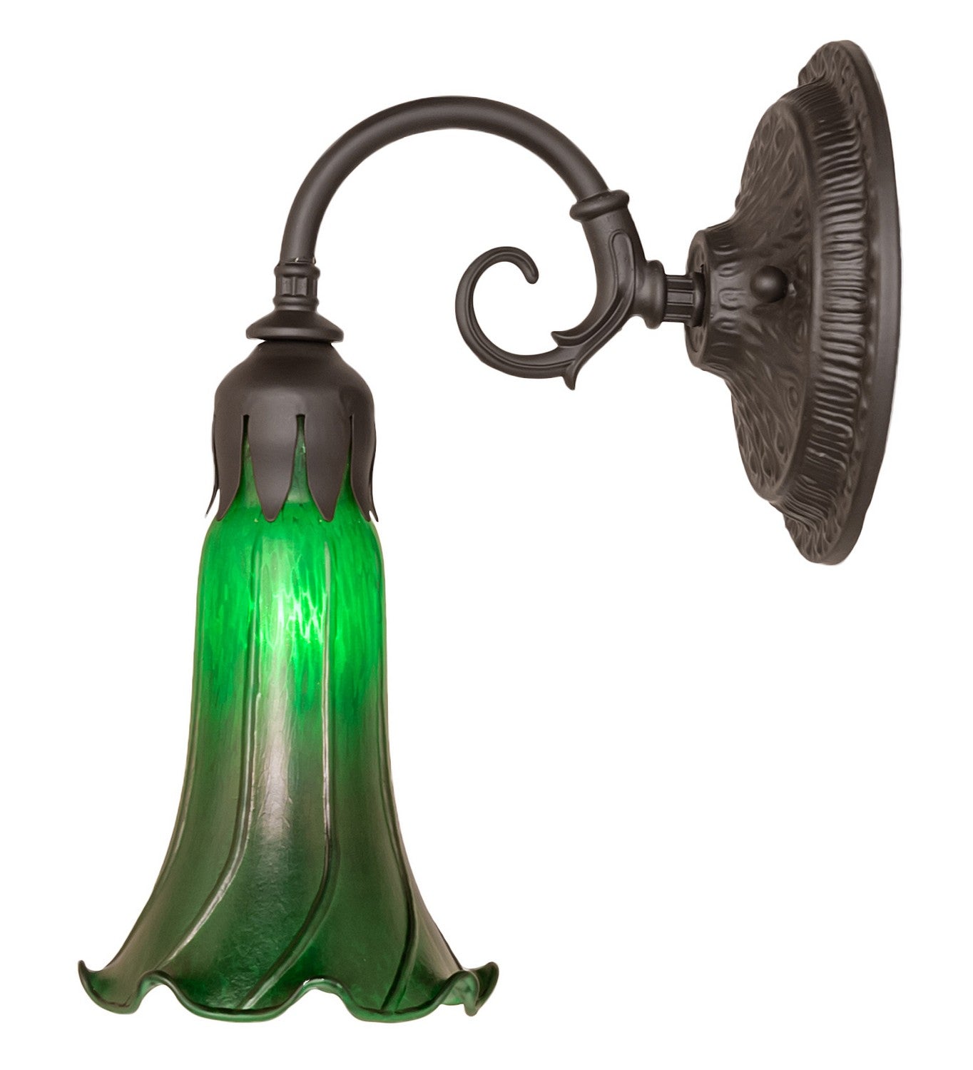 Meyda Tiffany - 260475 - One Light Wall Sconce - Green - Oil Rubbed Bronze