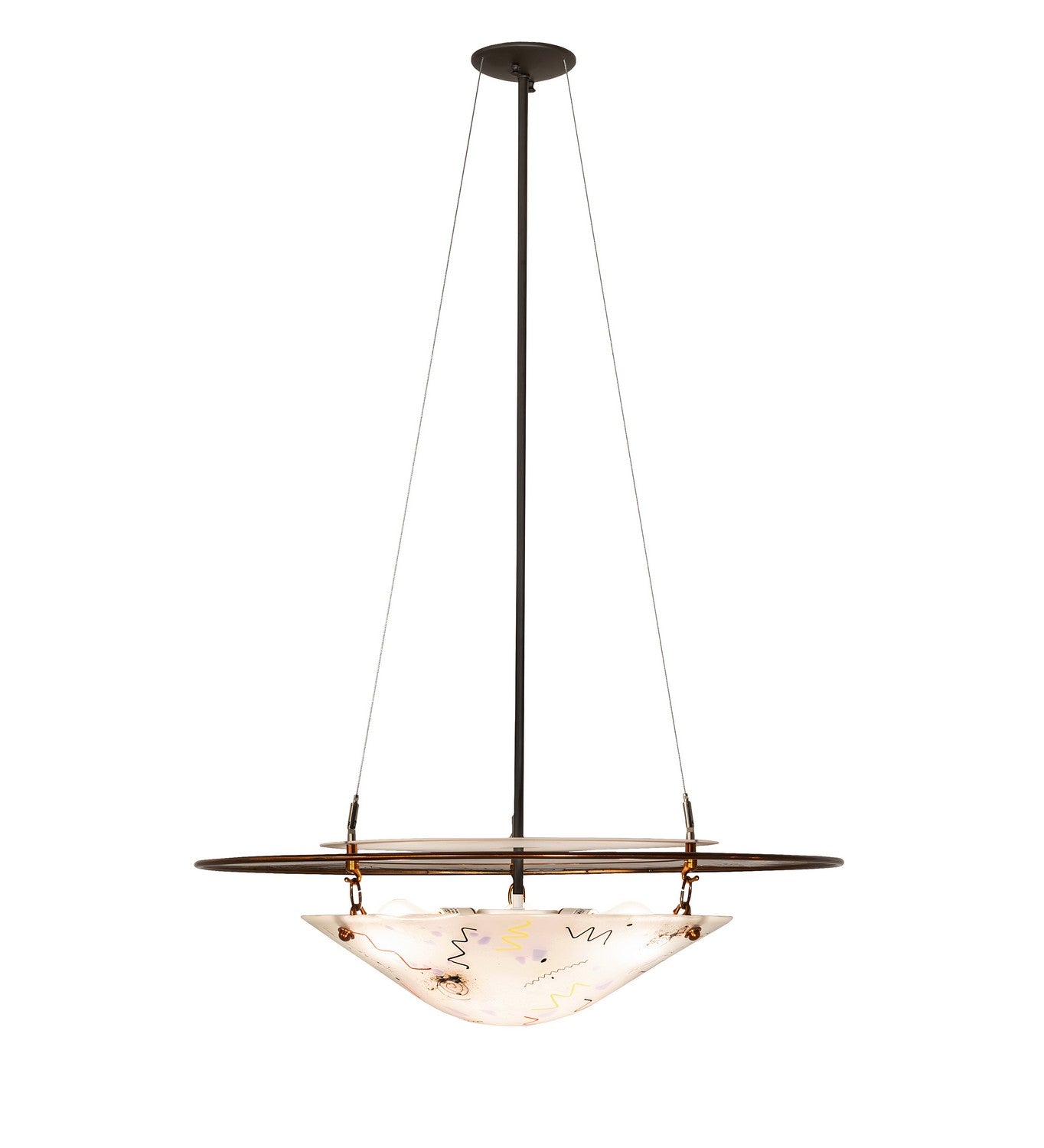 Meyda Tiffany - 259617 - Three Light Pendant - Metro Fusion - Oil Rubbed Bronze & Transparent Copper