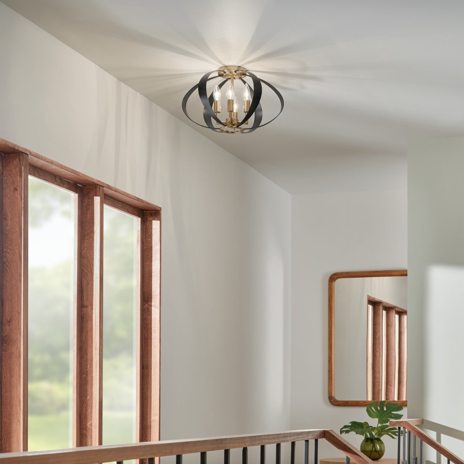 Kichler - 52588CPZ - Four Light Flush Mount - Cecil - Champagne Bronze