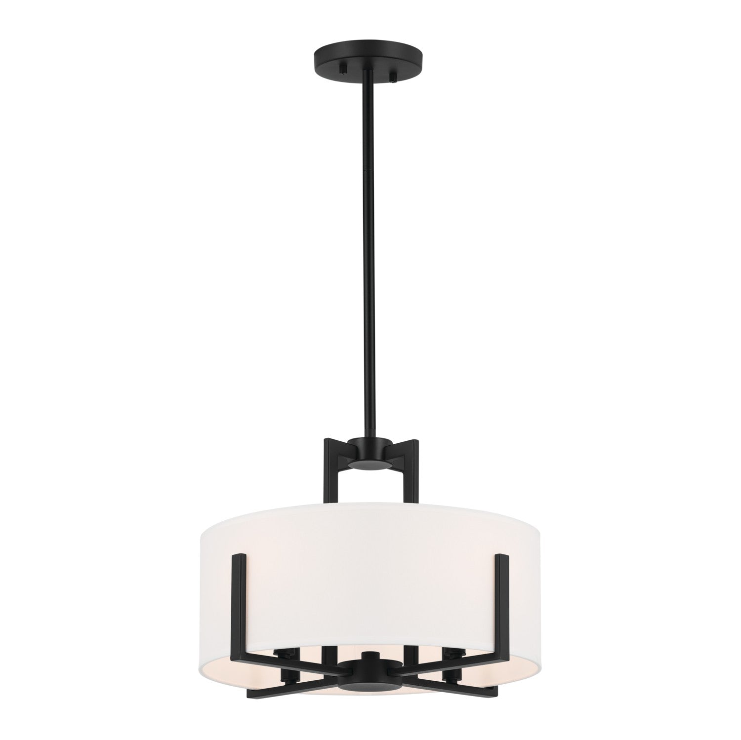 Kichler - 52591BK - Four Light Semi Flush Mount - Malen - Black