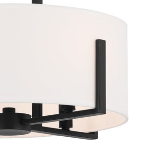 Kichler - 52591BK - Four Light Semi Flush Mount - Malen - Black