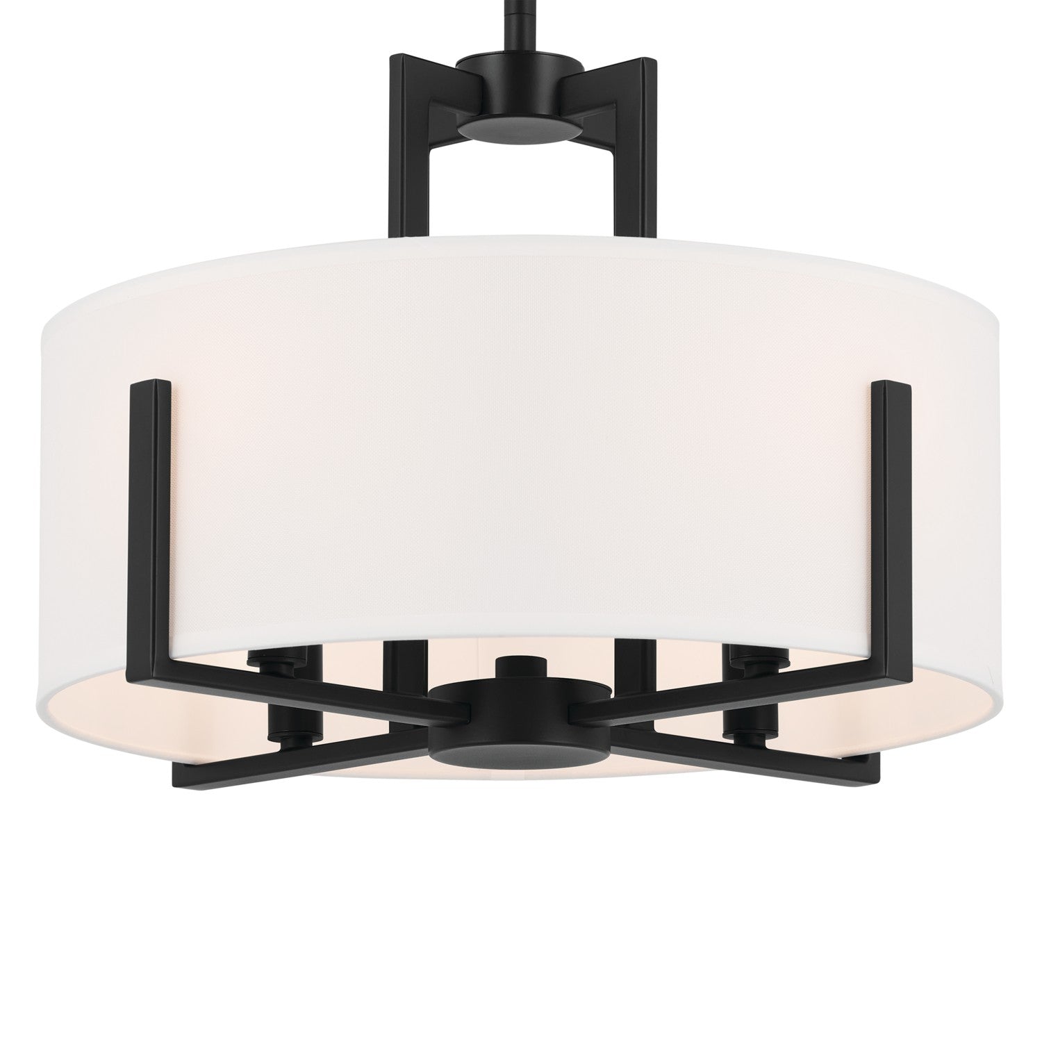 Kichler - 52591BK - Four Light Semi Flush Mount - Malen - Black