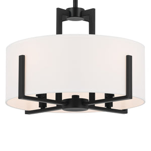 Kichler - 52591BK - Four Light Semi Flush Mount - Malen - Black