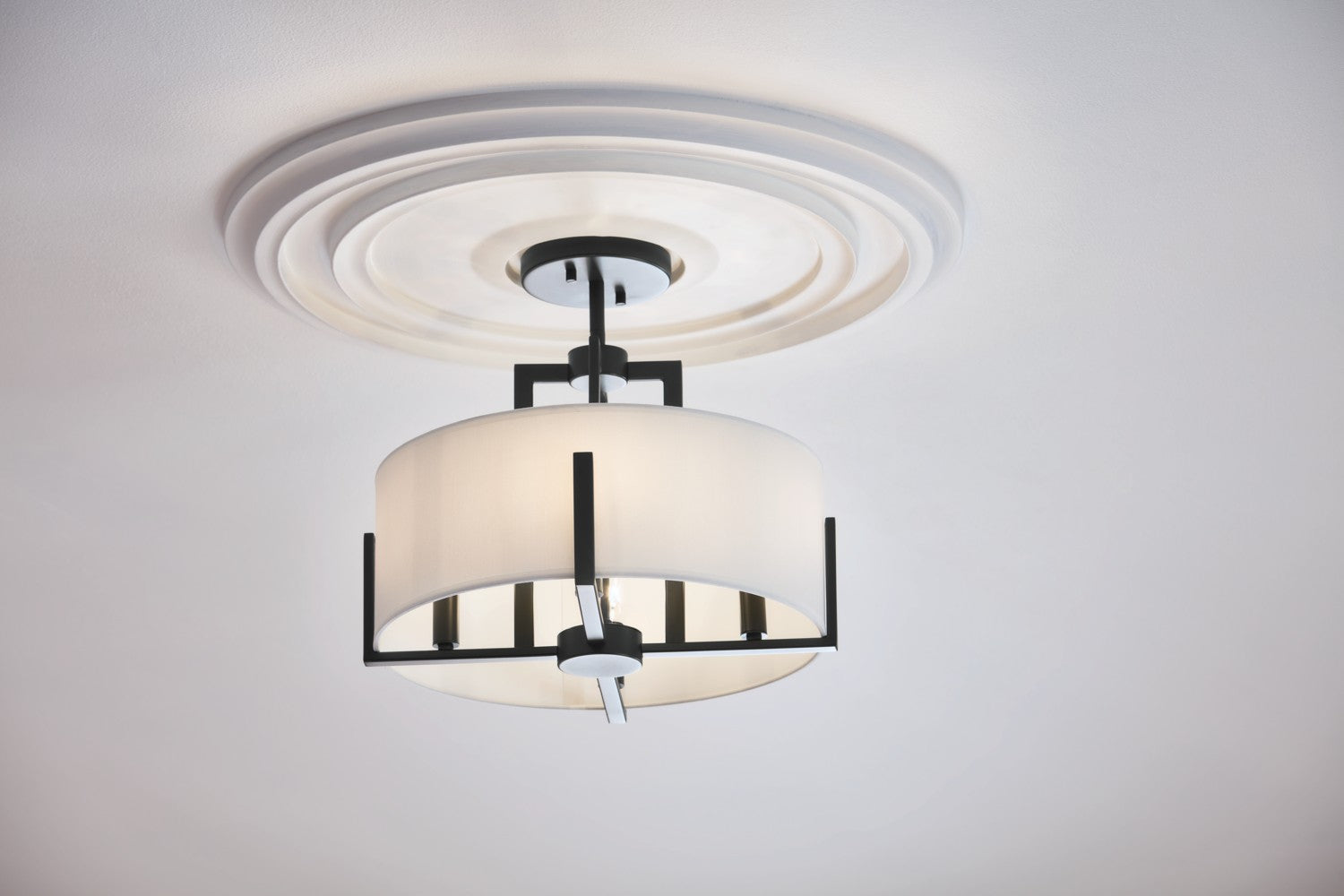 Kichler - 52591BK - Four Light Semi Flush Mount - Malen - Black