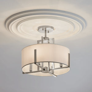 Kichler - 52591CLP - Four Light Semi Flush Mount - Malen - Classic Pewter