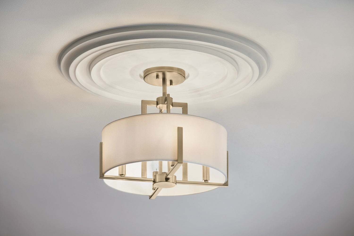 Kichler - 52591CPZ - Four Light Semi Flush Mount - Malen - Champagne Bronze