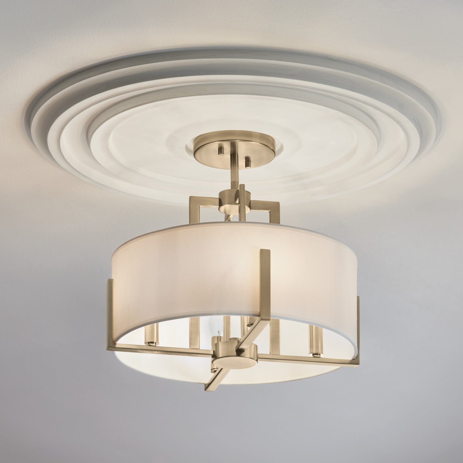 Kichler - 52591CPZ - Four Light Semi Flush Mount - Malen - Champagne Bronze