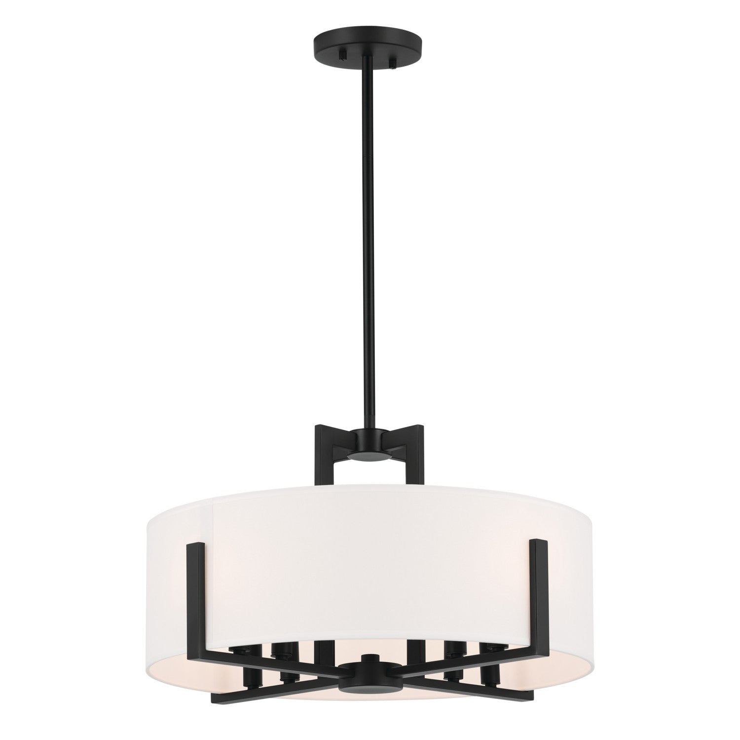 Kichler - 52592BK - Eight Light Semi Flush Mount - Malen - Black