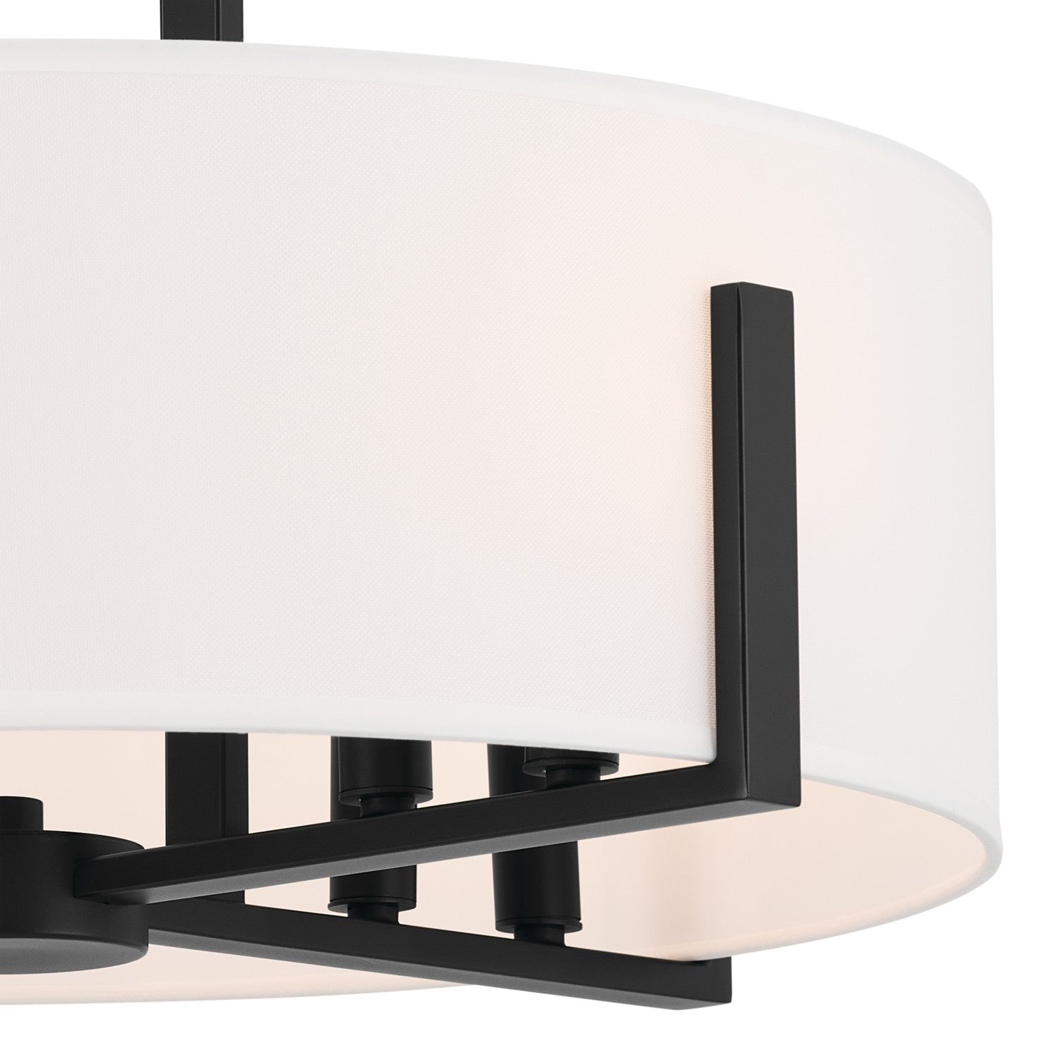 Kichler - 52592BK - Eight Light Semi Flush Mount - Malen - Black