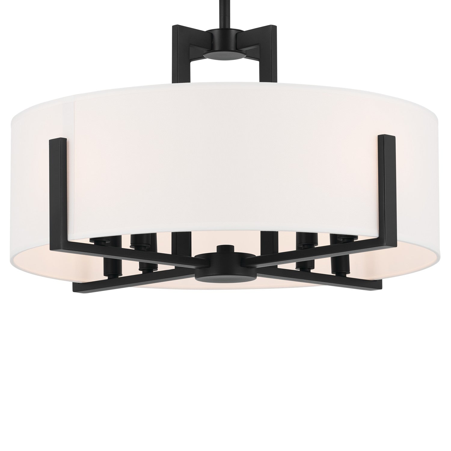 Kichler - 52592BK - Eight Light Semi Flush Mount - Malen - Black