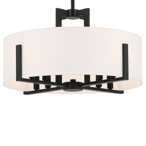 Kichler - 52592BK - Eight Light Semi Flush Mount - Malen - Black