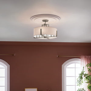 Kichler - 52592CLP - Eight Light Semi Flush Mount - Malen - Classic Pewter