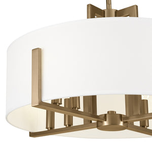 Kichler - 52592CPZ - Eight Light Semi Flush Mount - Malen - Champagne Bronze