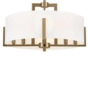 Kichler - 52592CPZ - Eight Light Semi Flush Mount - Malen - Champagne Bronze