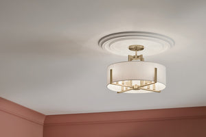 Kichler - 52592CPZ - Eight Light Semi Flush Mount - Malen - Champagne Bronze