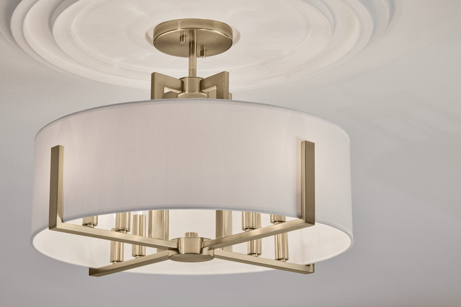 Kichler - 52592CPZ - Eight Light Semi Flush Mount - Malen - Champagne Bronze