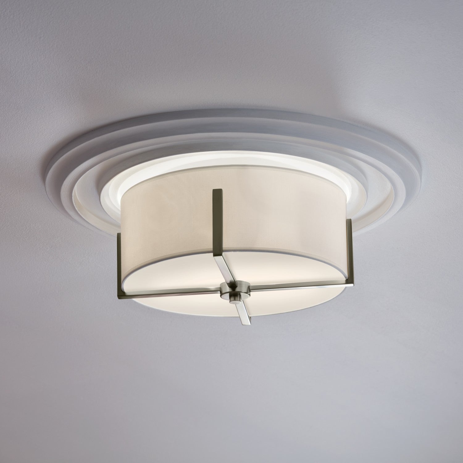 Kichler - 52593CLP - Two Light Flush Mount - Malen - Classic Pewter